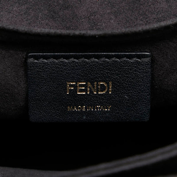 フェンディ キャナイ チェーン ショルダーバッグ ハンドバッグ 8BT283 ブラック ゴールド レザー レディース FENDI 【中古】