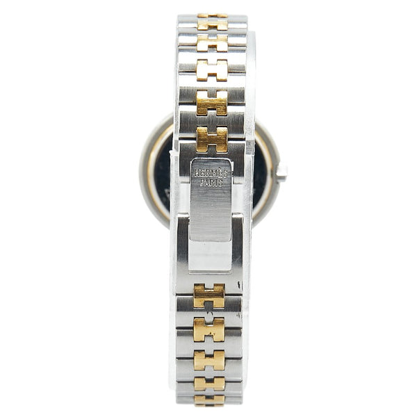 エルメス プロフィール 腕時計 クオーツ ホワイト文字盤 ステンレススチール レディース HERMES 【中古】