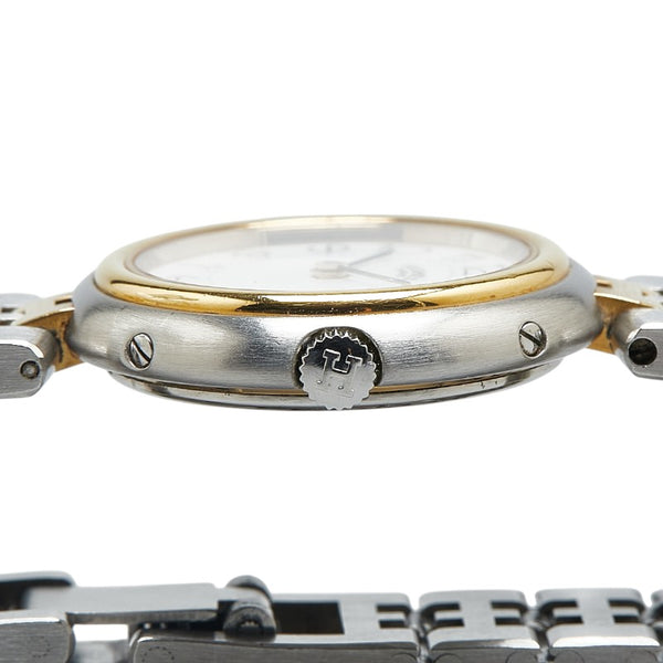 エルメス プロフィール 腕時計 クオーツ ホワイト文字盤 ステンレススチール レディース HERMES 【中古】