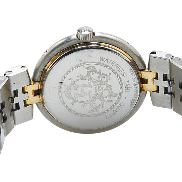 エルメス プロフィール 腕時計 クオーツ ホワイト文字盤 ステンレススチール レディース HERMES 【中古】