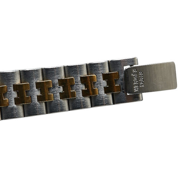 エルメス プロフィール 腕時計 クオーツ ホワイト文字盤 ステンレススチール レディース HERMES 【中古】