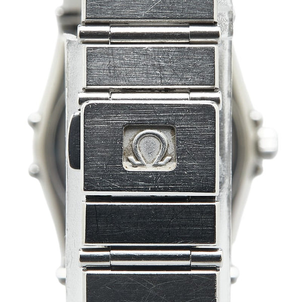 オメガ コンステレーション 腕時計 クオーツ ブラック文字盤 ステンレススチール レディース OMEGA 【中古】