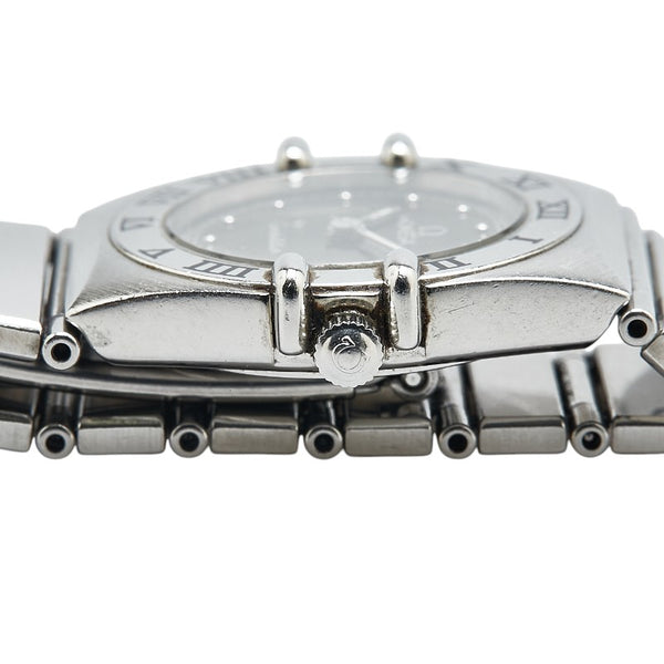 オメガ コンステレーション 腕時計 クオーツ ブラック文字盤 ステンレススチール レディース OMEGA 【中古】