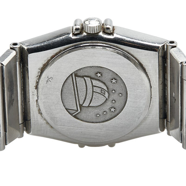 オメガ コンステレーション 腕時計 クオーツ ブラック文字盤 ステンレススチール レディース OMEGA 【中古】