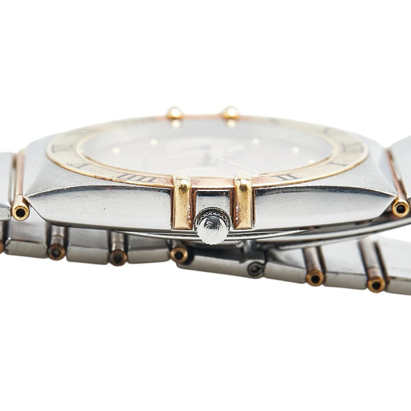 オメガ コンステレーション デイデイト 腕時計 クオーツ ゴールド文字盤 ステンレススチール メンズ OMEGA 【中古】