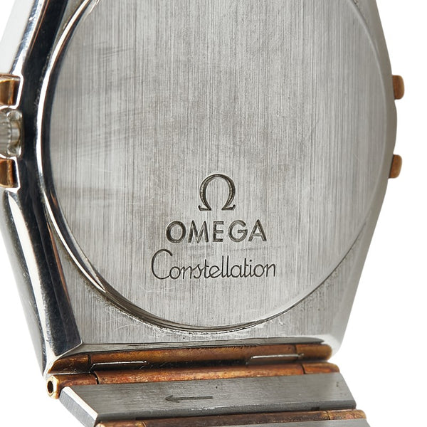 オメガ コンステレーション デイデイト 腕時計 クオーツ ゴールド文字盤 ステンレススチール メンズ OMEGA 【中古】