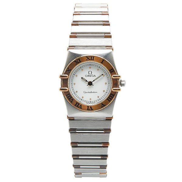 オメガ コンステレーション 腕時計 クオーツ ホワイト文字盤 ステンレススチール レディース OMEGA 【中古】