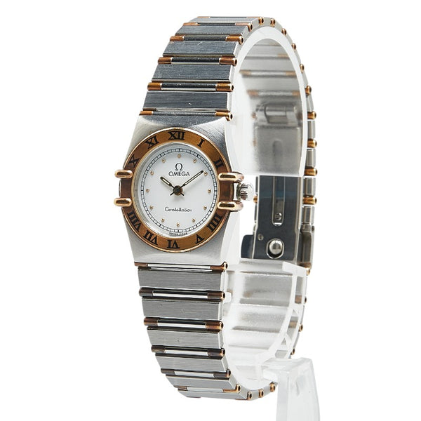 オメガ コンステレーション 腕時計 クオーツ ホワイト文字盤 ステンレススチール レディース OMEGA 【中古】