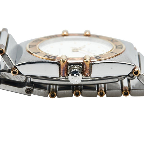 オメガ コンステレーション 腕時計 クオーツ ホワイト文字盤 ステンレススチール レディース OMEGA 【中古】