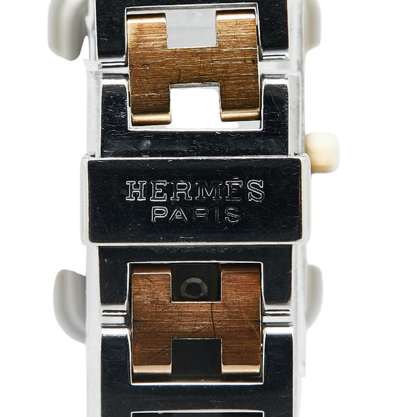 エルメス クロアジュール 腕時計 CR1.220 クオーツ ホワイト文字盤 ステンレススチール レディース HERMES 【中古】