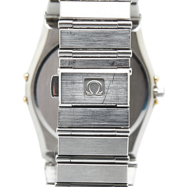 オメガ コンスレテーション 腕時計 クオーツ ホワイト文字盤 ステンレススチール イエローゴールド レディース OMEGA 【中古】