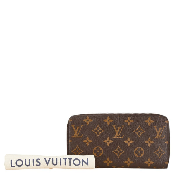 ルイ ヴィトン モノグラム ジッピーウォレット ラウンドファスナー 長財布 M41895 ブラウン PVC レディース LOUIS VUITTON 【中古】