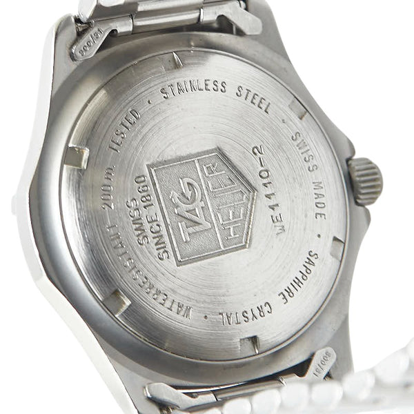 タグホイヤー プロフェッショナル 腕時計 WE1110-2 クオーツ ブラック文字盤 ステンレススチール メンズ TAG HEUER 【中古】