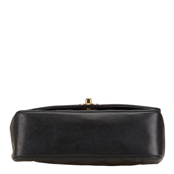 シャネル ダイアナ23 マトラッセ ココマーク ゴールド金具 チェーン ショルダーバッグ ブラック レザー レディース CHANEL 【中古】