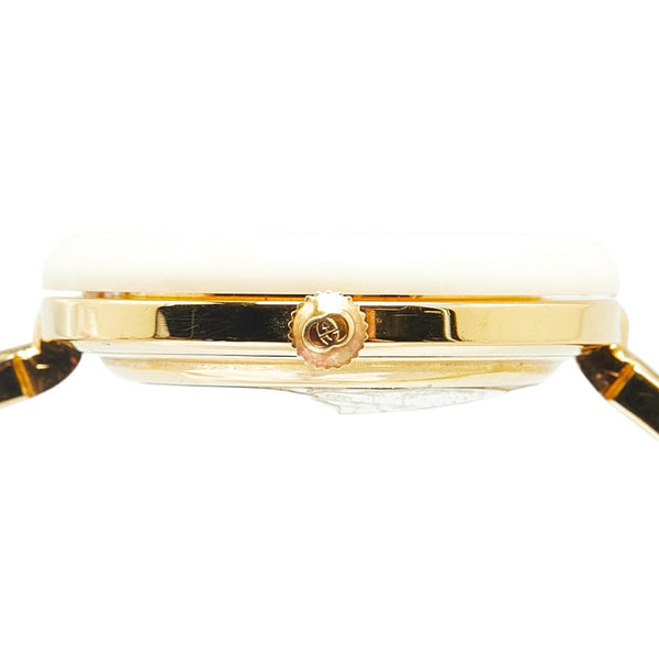 グッチ チェンジベゼル 腕時計 1100-L クオーツ ホワイト文字盤 メッキ レディース GUCCI 【中古】