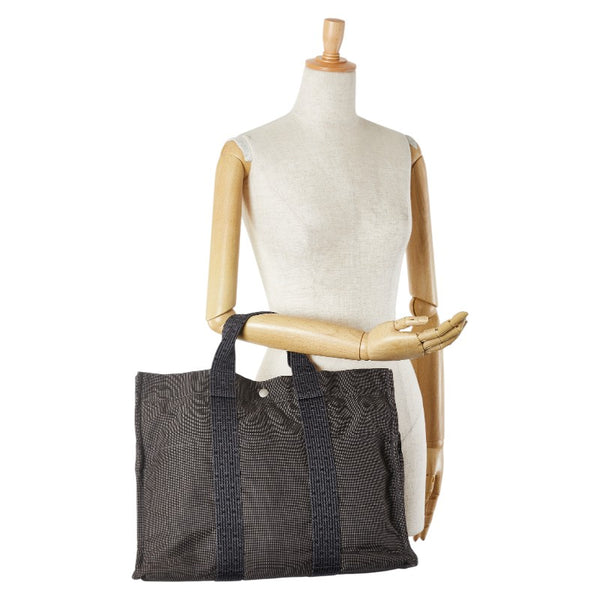 エルメス エールラインMM トートバッグ グレー キャンバス レディース HERMES 【中古】