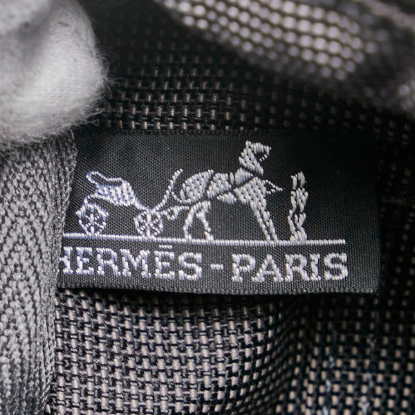 エルメス エールラインMM トートバッグ グレー キャンバス レディース HERMES 【中古】