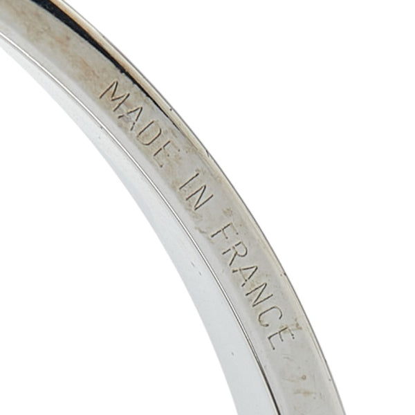 エルメス ベルト モチーフ バングル シルバー オレンジ メタル レザー レディース HERMES 【中古】