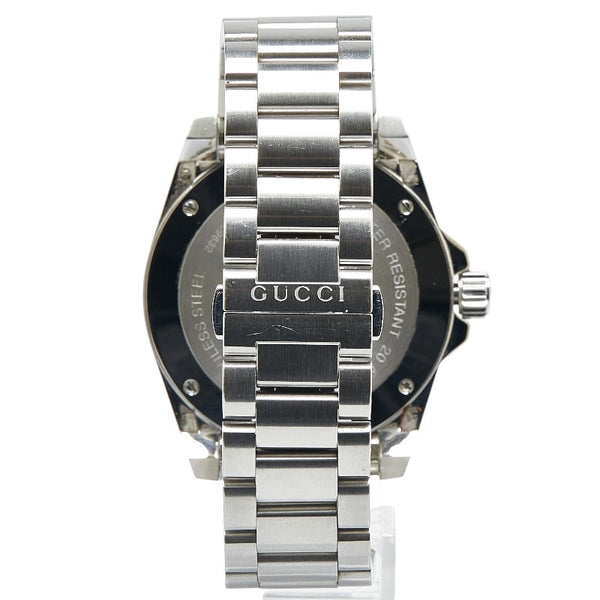 グッチ DIVE ダイブ 腕時計 YA136212 クオーツ ブラック文字盤 ステンレススチール メンズ GUCCI 【中古】