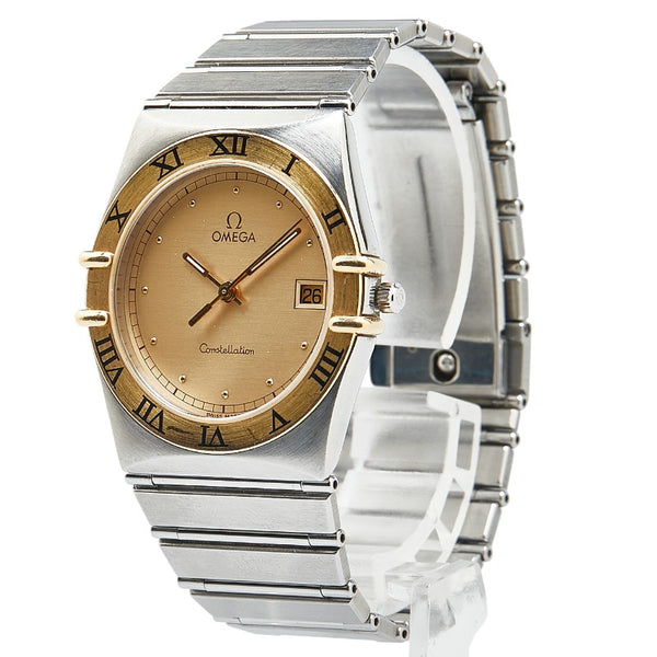オメガ コンステレーション 腕時計 クオーツ ゴールド文字盤 ステンレススチール メンズ OMEGA 【中古】