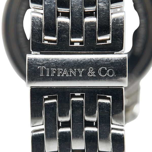 ティファニー マークラウンド スモールセコンド 腕時計 クオーツ シルバー文字盤 ステンレススチール レディース TIFFANY&Co. 【中古】