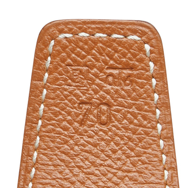 エルメス コンスタンス Hバックル ベルト 70 ブラック ブラウン ボックスカーフ クシュベル レディース HERMES 【中古】