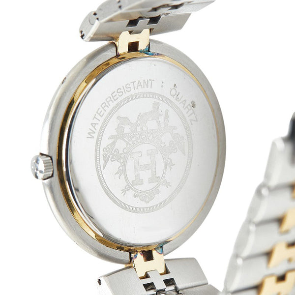 エルメス プロフィール 腕時計 クオーツ ホワイト文字盤 ステンレススチール メンズ HERMES 【中古】