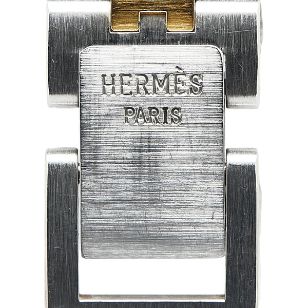 エルメス プロフィール 腕時計 クオーツ ホワイト文字盤 ステンレススチール メンズ HERMES 【中古】