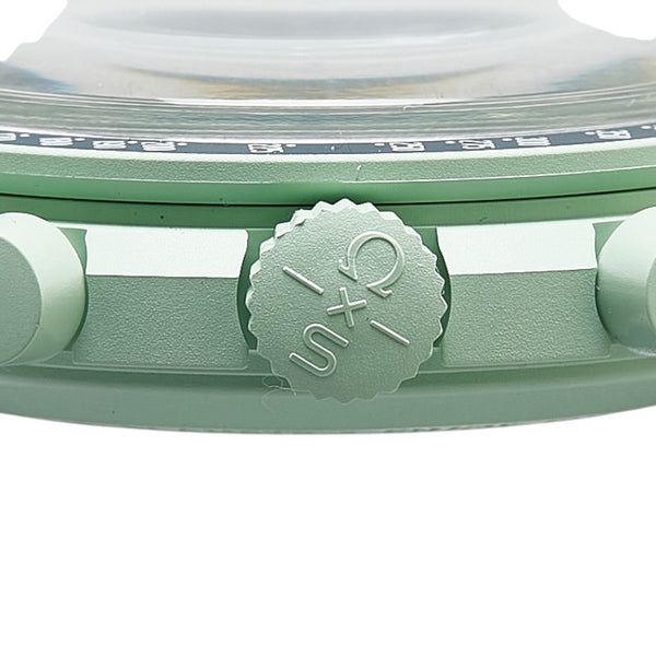 オメガ × スウォッチ Swatch スピードマスター ムーンウォッチ ミッション オン アース 腕時計 S033G100 クオーツ ネイビー文字盤 樹脂系 メンズ OMEGA 【中古】