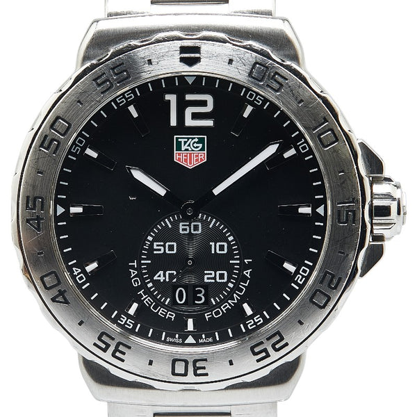 タグホイヤー フォーミュラー1 グランドデイト 腕時計 WAU1112 クオーツ ブラック文字盤 ステンレススチール メンズ TAG HEUER 【中古】