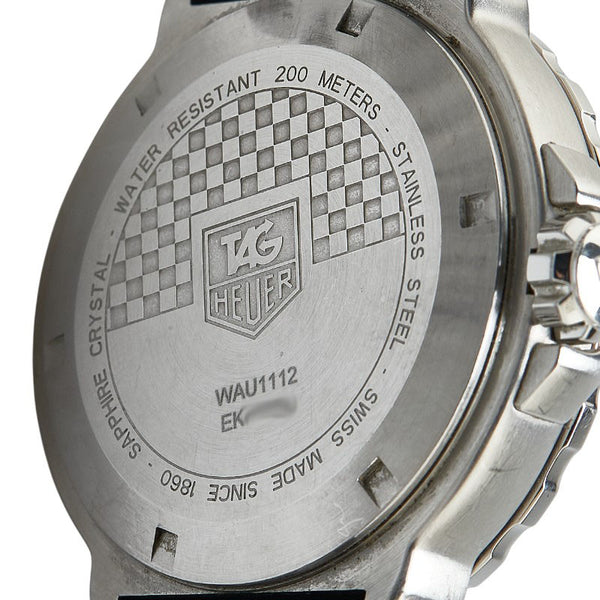 タグホイヤー フォーミュラー1 グランドデイト 腕時計 WAU1112 クオーツ ブラック文字盤 ステンレススチール メンズ TAG HEUER 【中古】