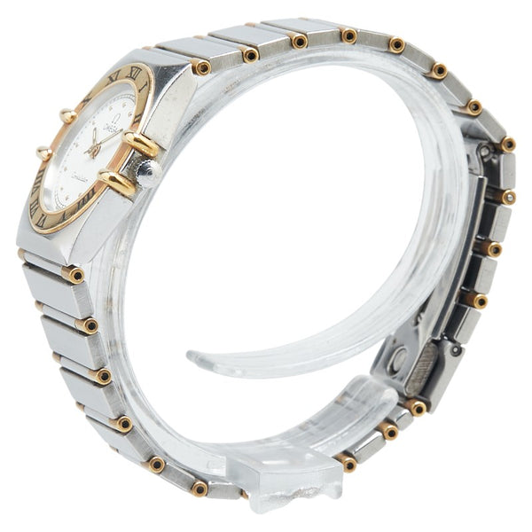 オメガ コンステレーション 腕時計 795.1080 クオーツ ホワイト文字盤 ステンレススチール イエローゴールド レディース OMEGA 【中古】