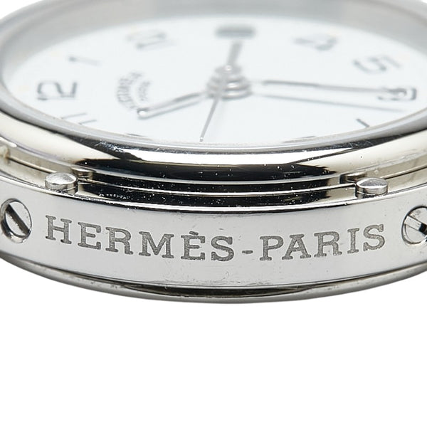 エルメス クリッパー 腕時計 CL3.210 クオーツ ホワイト文字盤 ステンレススチール レディース HERMES 【中古】