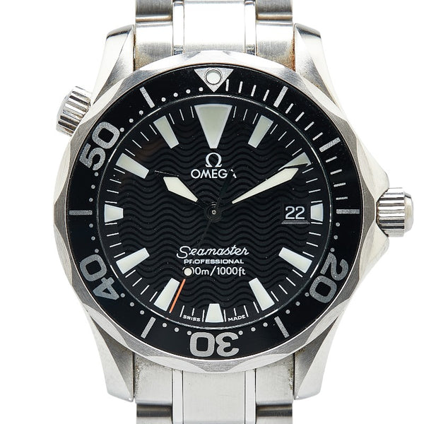 オメガ シーマスター プロフェッショナル300 腕時計 2262.50 自動巻き ブラック文字盤 ステンレススチール メンズ OMEGA 【中古】