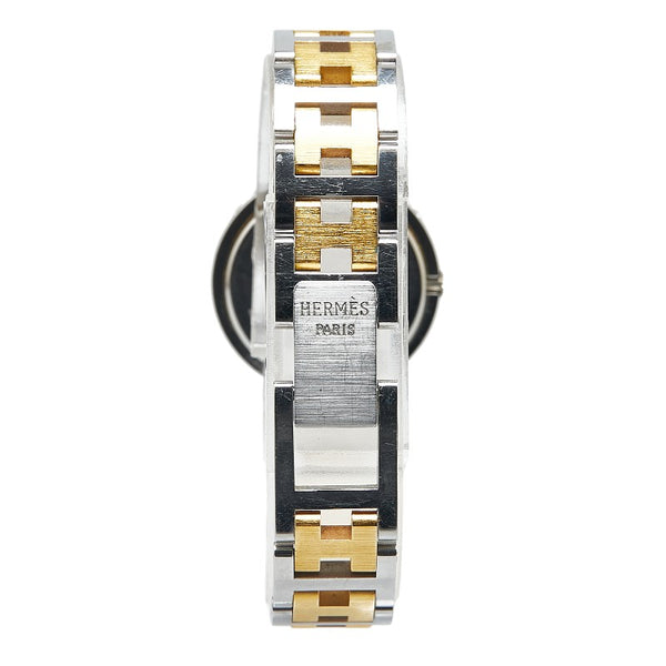 エルメス クリッパー 腕時計 CL3.240 クオーツ ホワイト文字盤 ステンレススチール レディース HERMES 【中古】