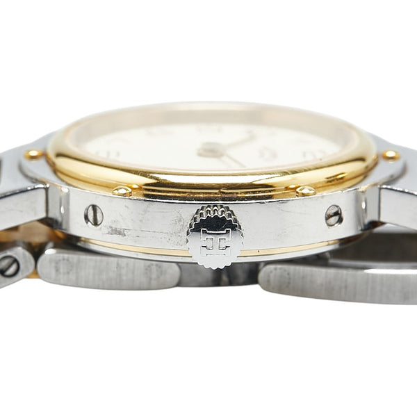 エルメス クリッパー 腕時計 CL3.240 クオーツ ホワイト文字盤 ステンレススチール レディース HERMES 【中古】