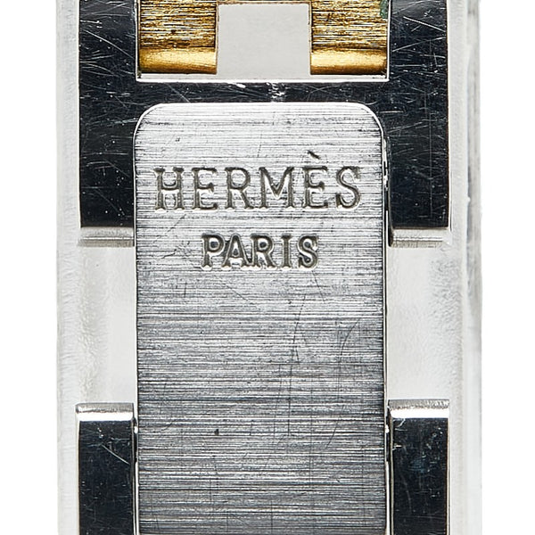 エルメス クリッパー 腕時計 CL3.240 クオーツ ホワイト文字盤 ステンレススチール レディース HERMES 【中古】