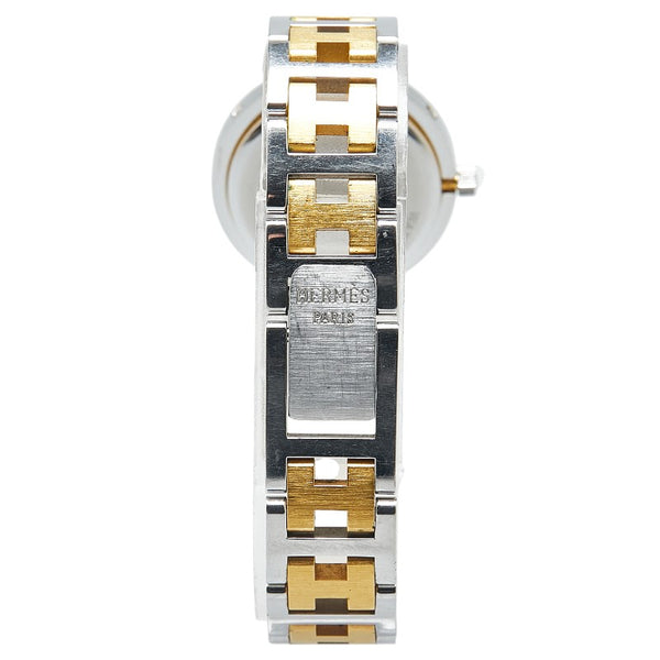 エルメス クリッパー 腕時計 CL3.240 クオーツ ホワイト文字盤 ステンレススチール レディース HERMES 【中古】