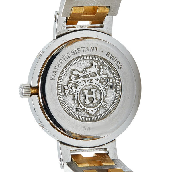 エルメス クリッパー 腕時計 CL3.240 クオーツ ホワイト文字盤 ステンレススチール レディース HERMES 【中古】