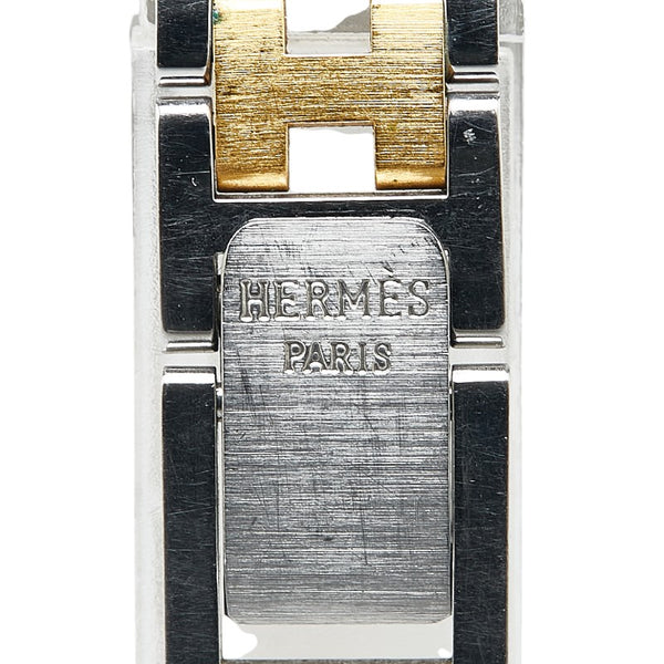 エルメス クリッパー 腕時計 CL3.240 クオーツ ホワイト文字盤 ステンレススチール レディース HERMES 【中古】