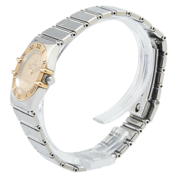 オメガ コンステレーション 腕時計 クオーツ ゴールド文字盤 ステンレススチール イエローゴールド レディース OMEGA 【中古】