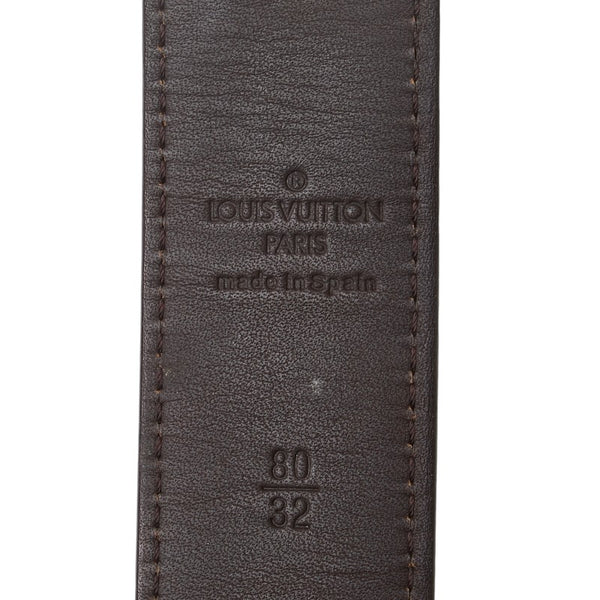ルイ ヴィトン モノグラム サンチュール LVカット ベルト サイズ：80/32 M6888W ブラウン PVC レザー レディース LOUIS VUITTON 【中古】