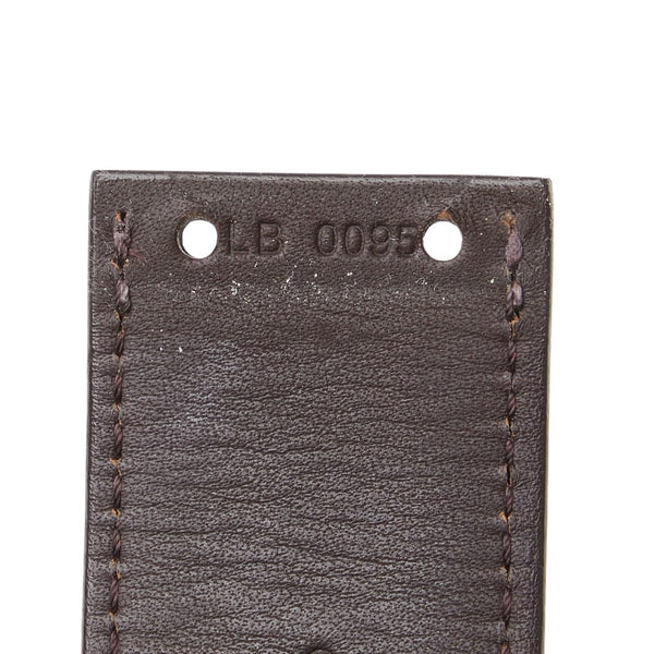 ルイ ヴィトン モノグラム サンチュール LVカット ベルト サイズ：80/32 M6888W ブラウン PVC レザー レディース LOUIS VUITTON 【中古】