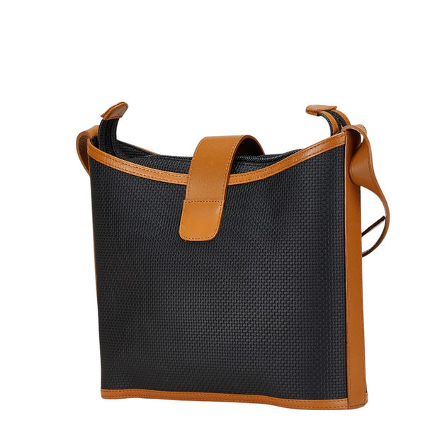 サンローラン ショルダーバッグ ブラック ブラウン レザー レディース SAINT LAURENT 【中古】