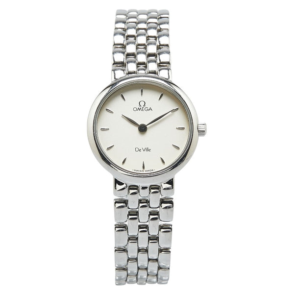 オメガ デビル 腕時計 7560.31 クオーツ ホワイト文字盤 ステンレススチール レディース OMEGA 【中古】