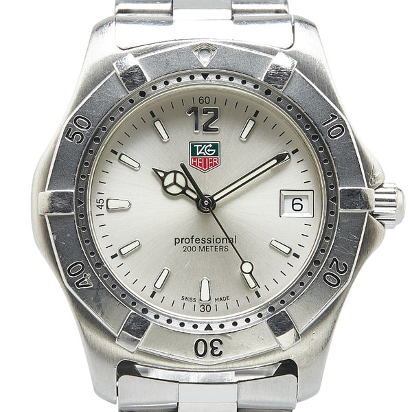 タグホイヤー プロフェッショナル 200M 腕時計 WK1112-1 クオーツ シルバー文字盤 ステンレススチール メンズ TAG HEUER 【中古】