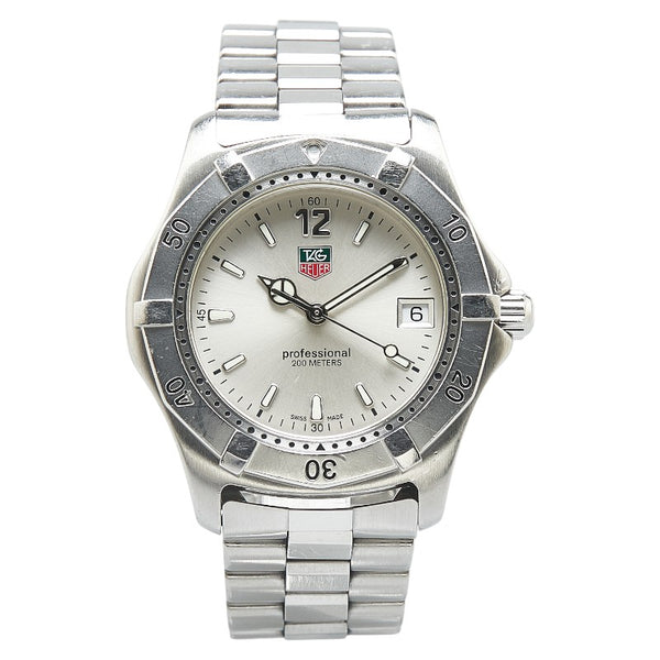 タグホイヤー プロフェッショナル 200M 腕時計 WK1112-1 クオーツ シルバー文字盤 ステンレススチール メンズ TAG HEUER 【中古】