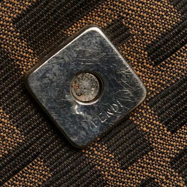 フェンディ ズッカ マンマバケット ワンショルダーバッグ 26325 ブラウン キャンバス レザー レディース FENDI 【中古】