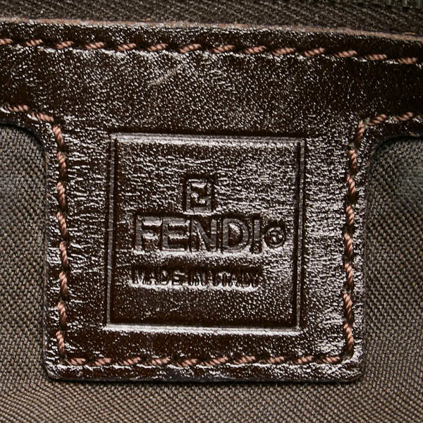 フェンディ ズッカ マンマバケット ワンショルダーバッグ 26325 ブラウン キャンバス レザー レディース FENDI 【中古】