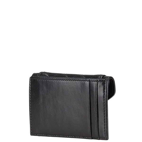 サンローラン ギャビー YSLロゴ キルティング  カードケース パスケース ブラック ラムスキン レディース SAINT LAURENT 【中古】